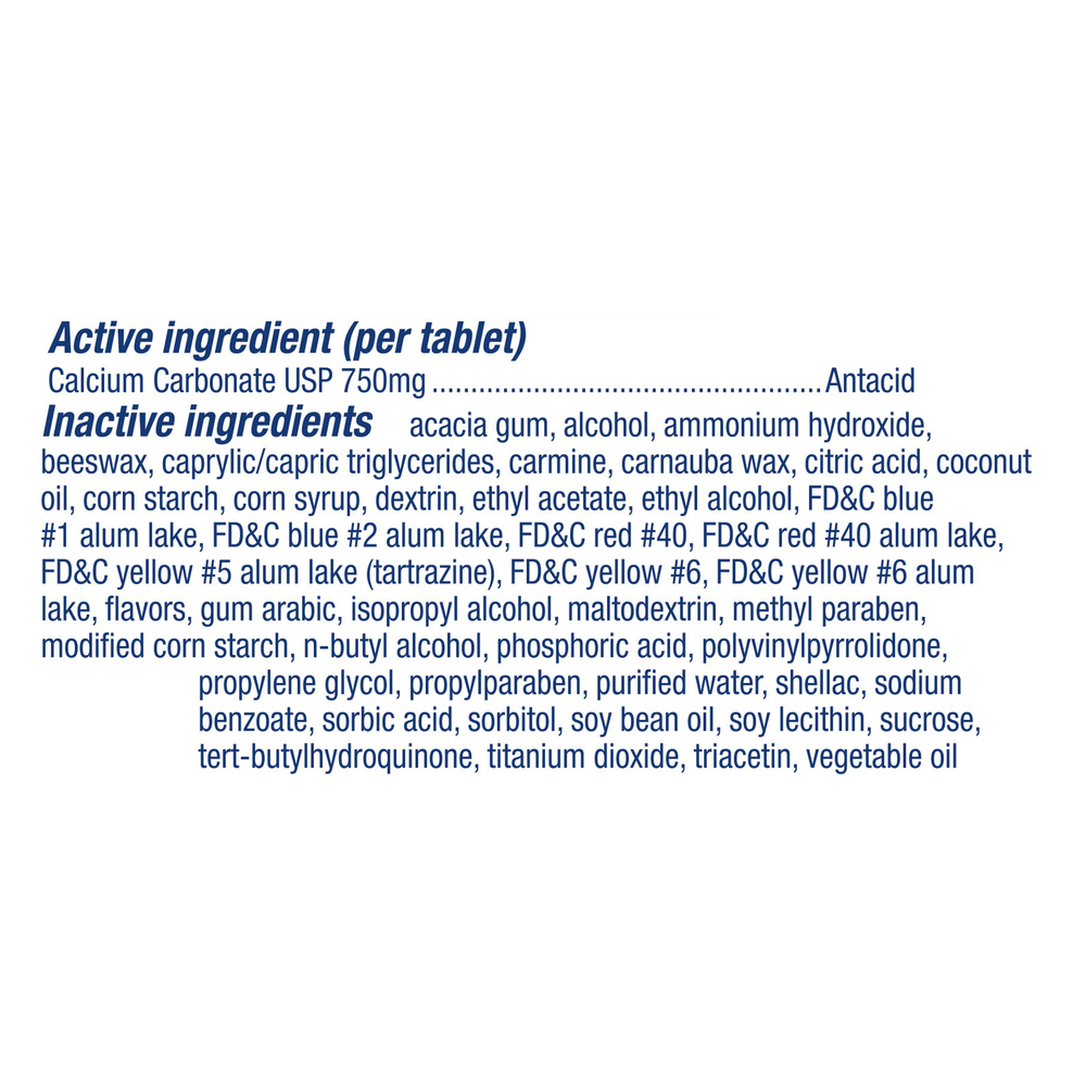 Tums Antacid, Chewy Bites, Extra Strength, 750 mg, Chewable Tablets