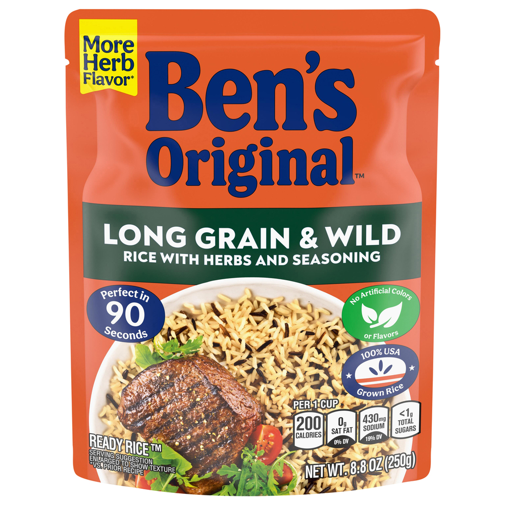 Ben's Original Ready Rice Rice, Long Grain & Wild-Main