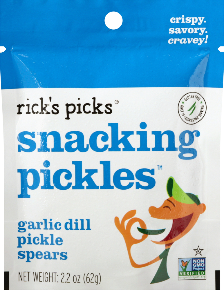 Rick's Picks Snacking Pickles Dill Pickle Spears, Garlic