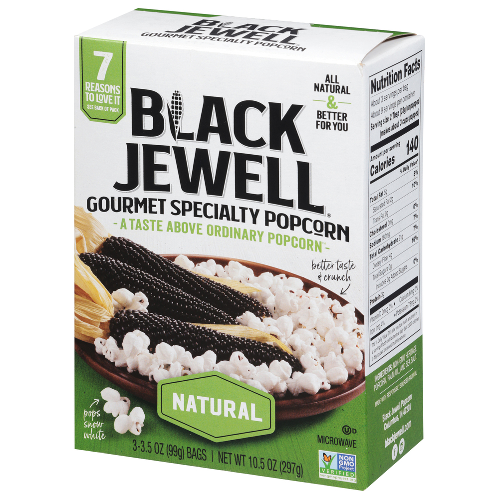 Black Jewell Popcorn, NaturalFrontRightElevated
