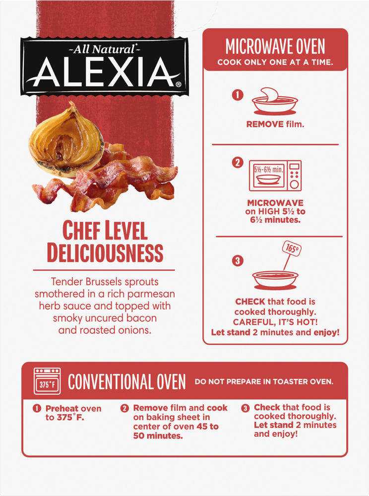 Alexia Brussels Sprouts & Uncured BaconPlanogramBack