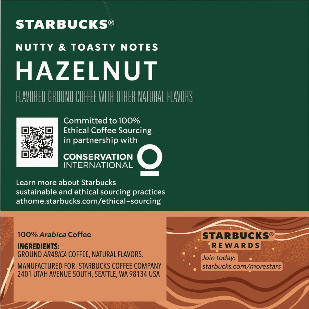 Starbucks hazelnut k cups top