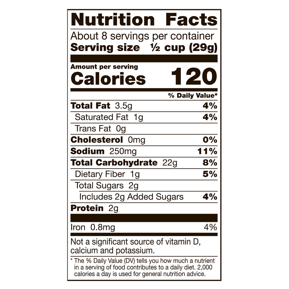 Chex Mix Snack Mix Savory Traditional Nutrition Facts