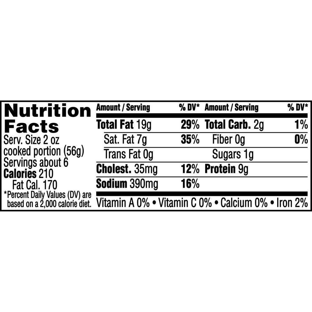 Jimmy Dean Premium Pork Sage Breakfast Sausage Roll, 16 ozNutritionFacts