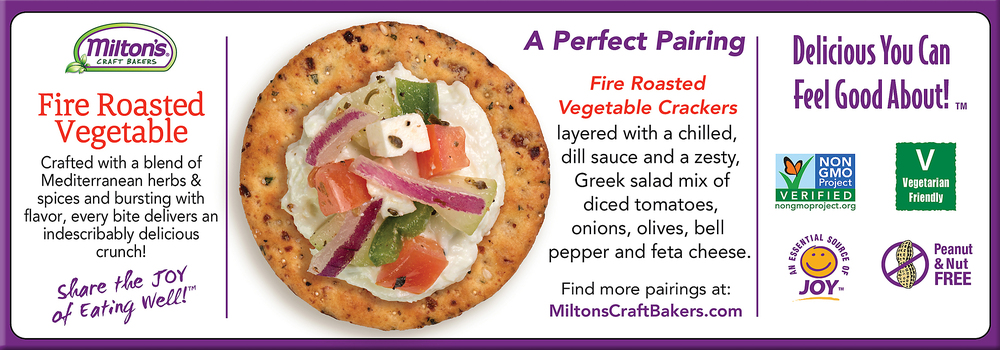 Miltons Gourmet Crackers Fire Roasted Vegetable