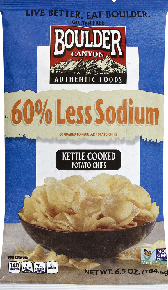 Boulder Canyon Potato Chips, Kettle Cooked, Less