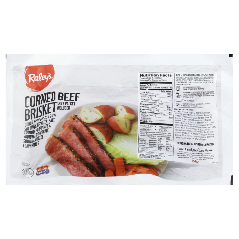 Raley's Corned Beef, BrisketMain