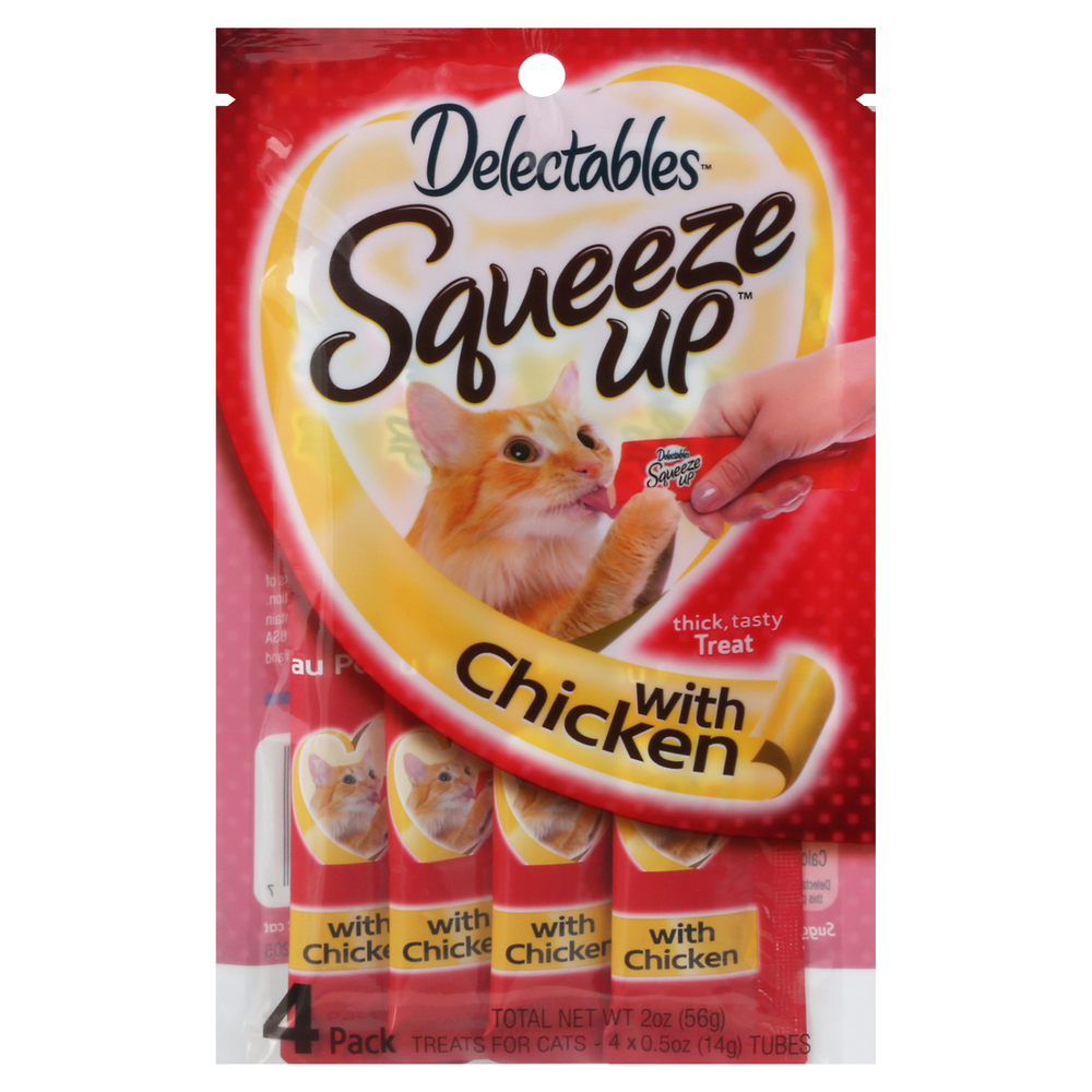 Delectables Squeeze Up Cat Treats, with Chicken, 4 PackMain