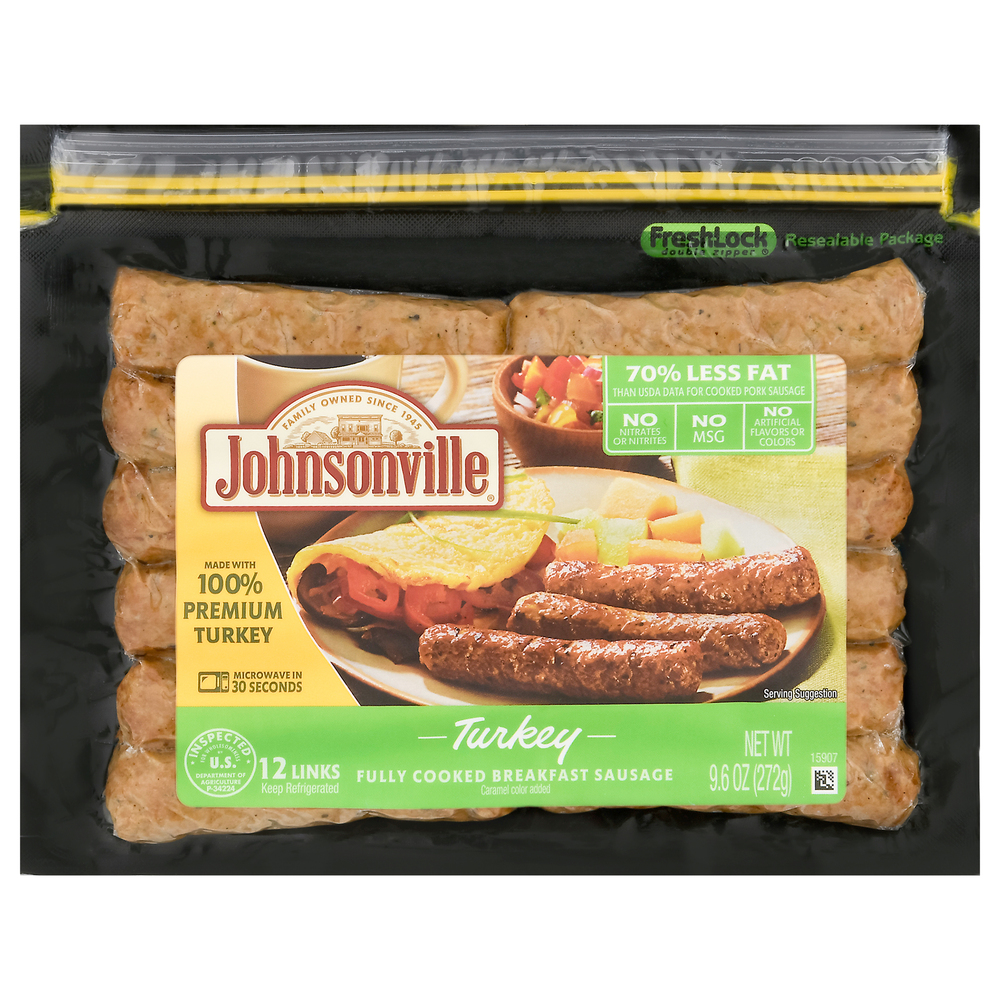 Johnsonville Breakfast Sausage, Fully Cooked,