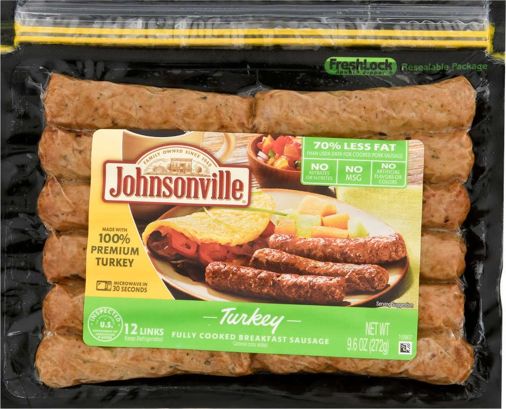 Johnsonville Breakfast Sausage, Fully Cooked, TurkeyMain
