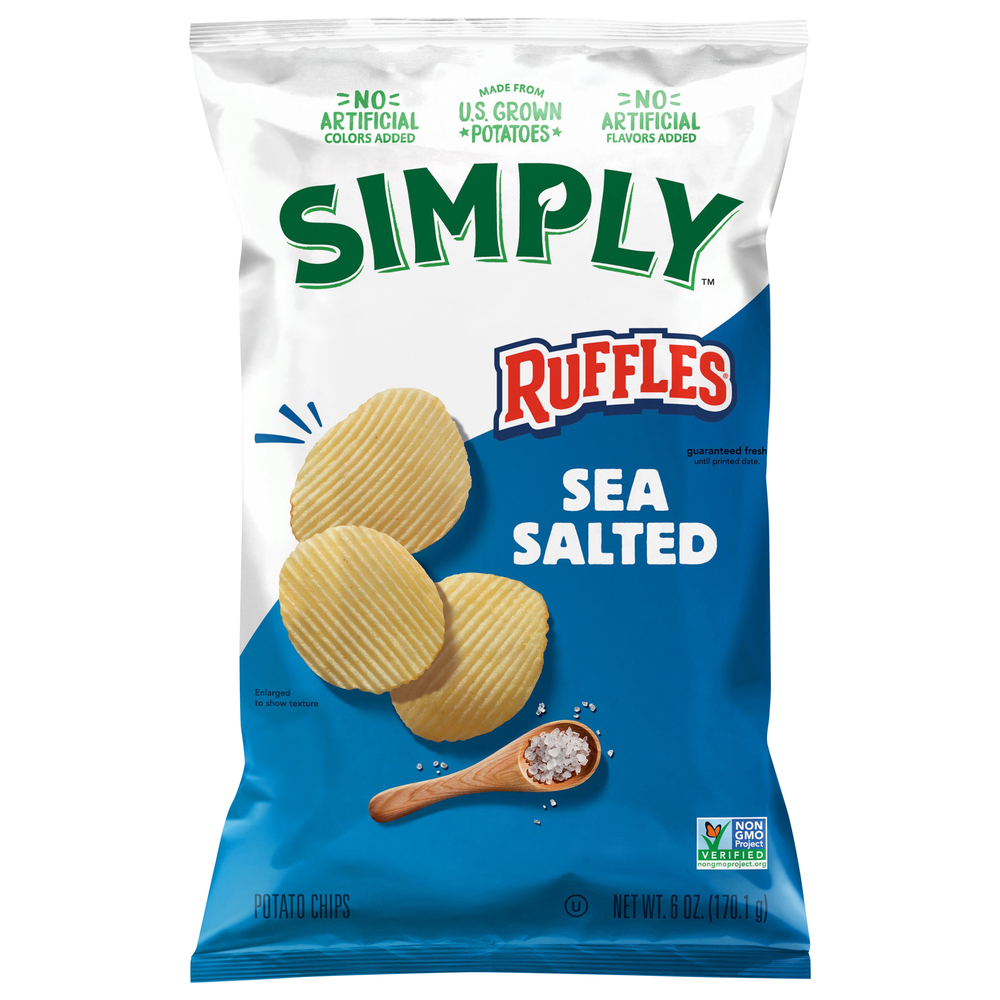 Simply Buffalo Ranch Ruffle Chips Simply Ruffles Sea Salted Potato Chips-Main