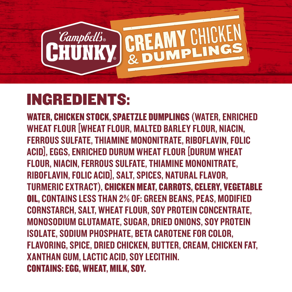 Campbell's® Chunky® Creamy Chicken and Dumplings Soup