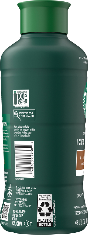 Starbucks Iced Coffee, Medium Roast, Black, Unsweetened-Planogram-Left