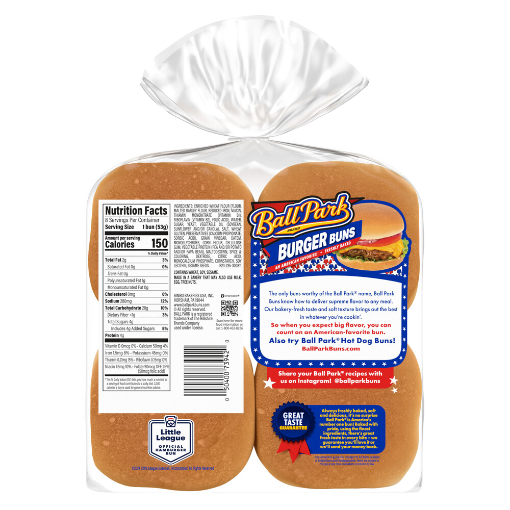 Ball Park White Buns & RollsPlanogramBack