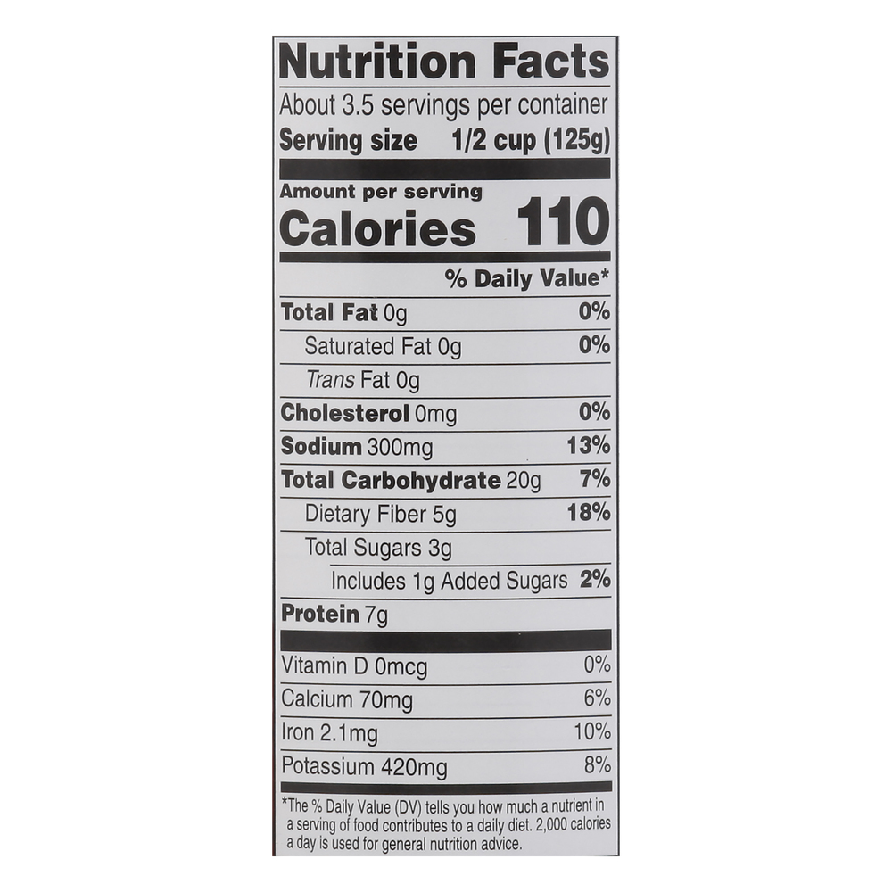 Raley's Dark Red Kidney BeansNutritionFacts