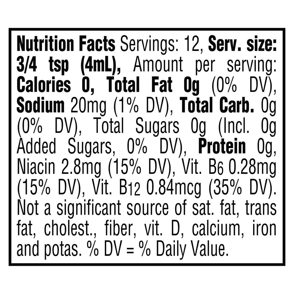 Crystal Light Cherry Liquid Energy Drink MixNutritionFacts