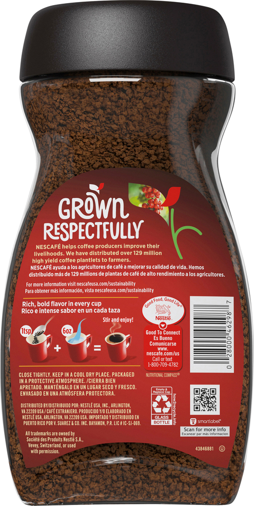 Nescafe Clasico Coffee, Instant, Dark RoastPlanogramBack