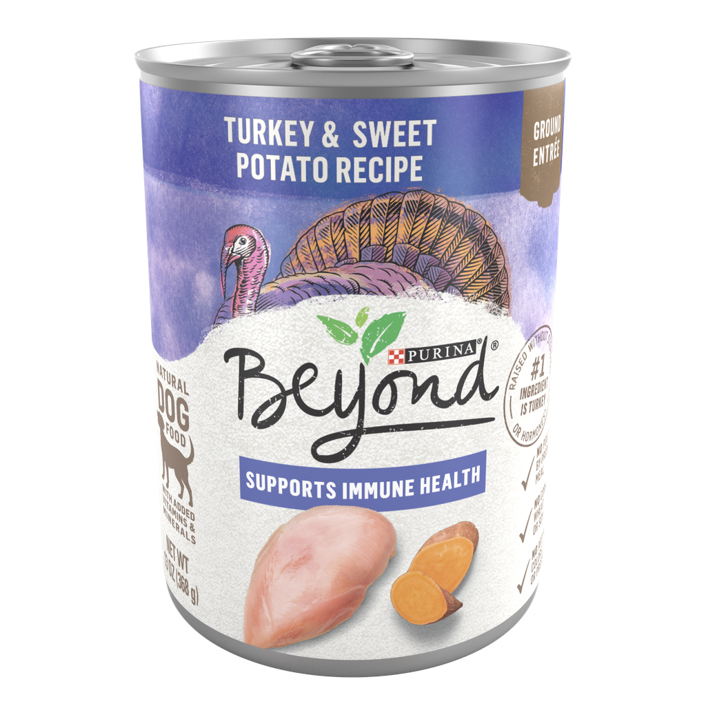 Beyond Natural Wet Dog Food Pate Grain Free Turkey Sweet Potato Recipe Ground Entree