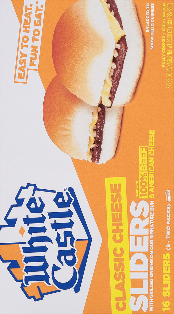 White Castle Sliders, Classic CheesePlanogramBack