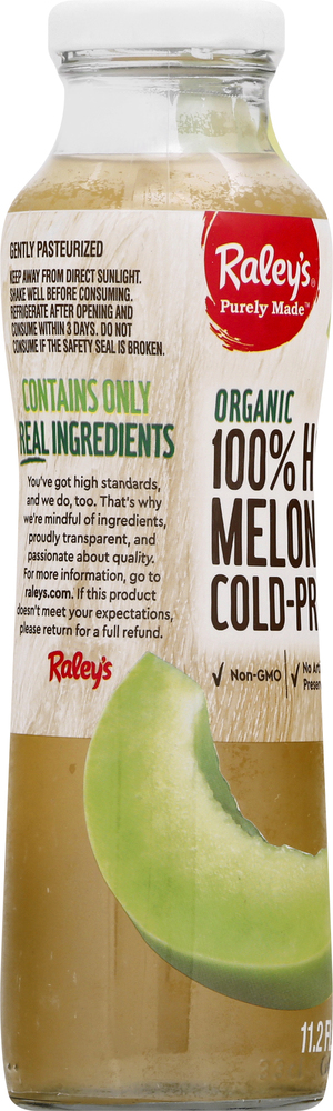 Cold Food Raley's Raley's Purely Made Organic Cold-Pressed 100% Honeydew Melon Juice ...