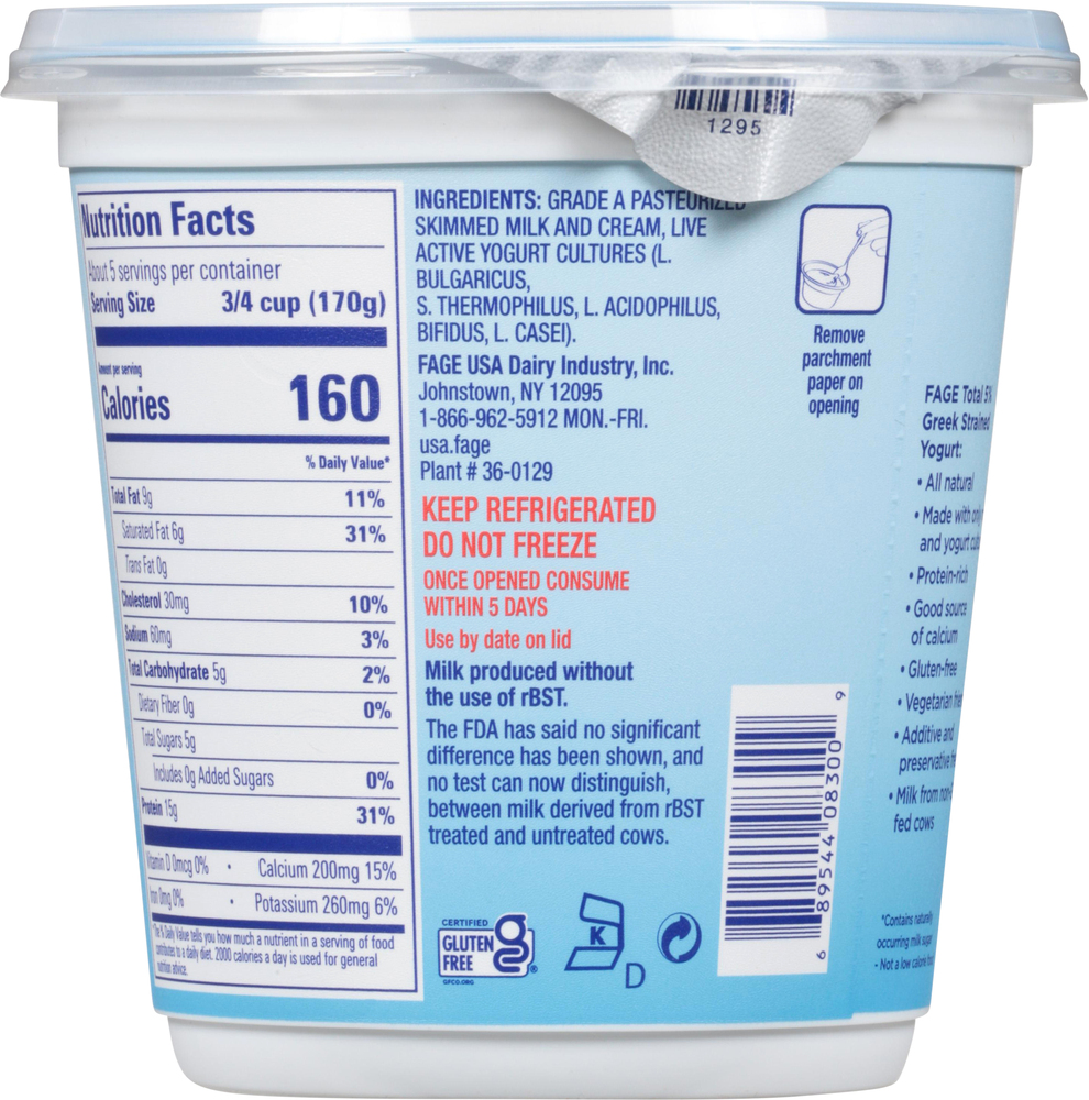 Fage Total Yogurt Greek Strained