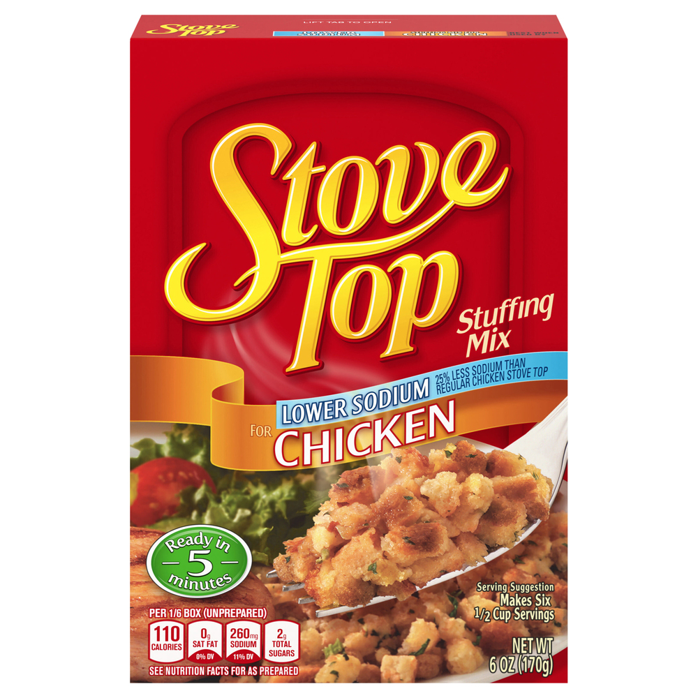 Stove Top Stuffing Mix, for Chicken, Lower SodiumMain