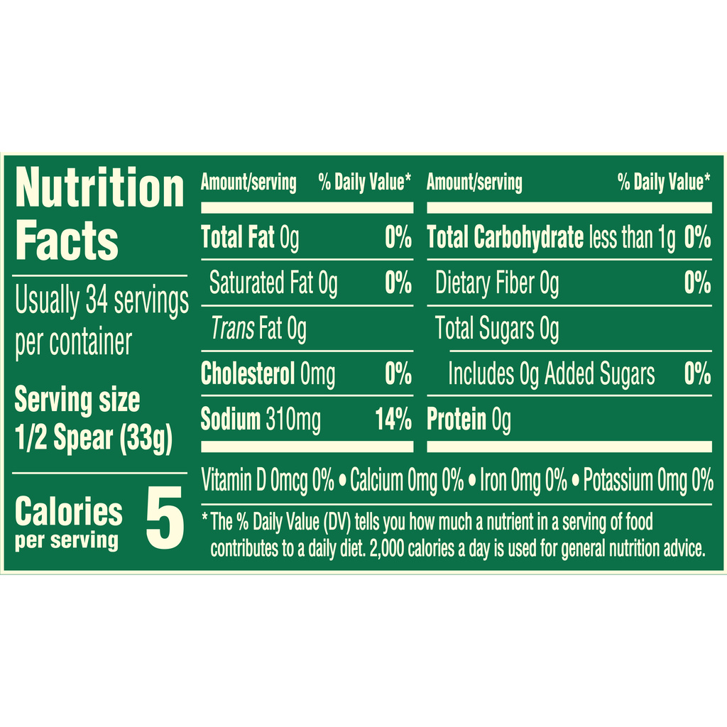 Claussen Kosher DeliStyle Pickle SpearsNutritionFacts