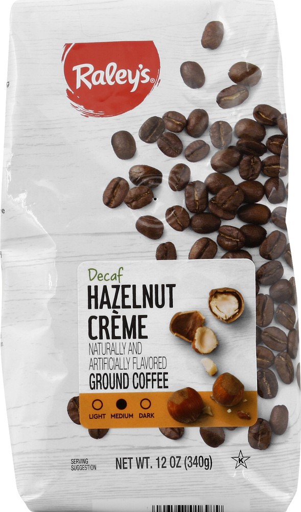 Raley's Hazelnut Creme Decaf Medium Roast Ground Coffee