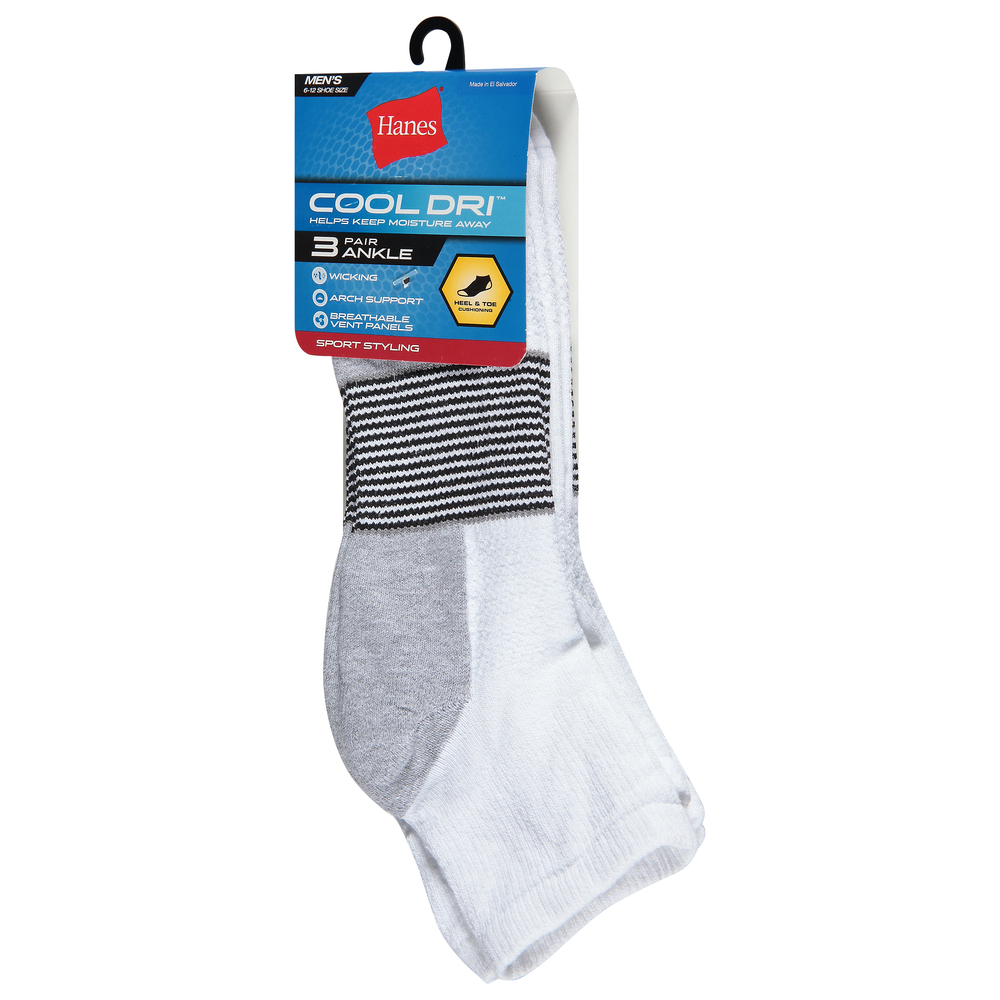 Hanes Socks Ankle White Men s