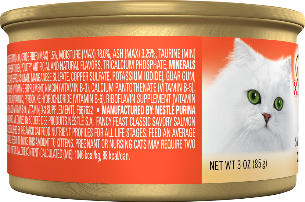Fancy Feast Cat Food Gourmet Savory Salmon Feast Classic Pate