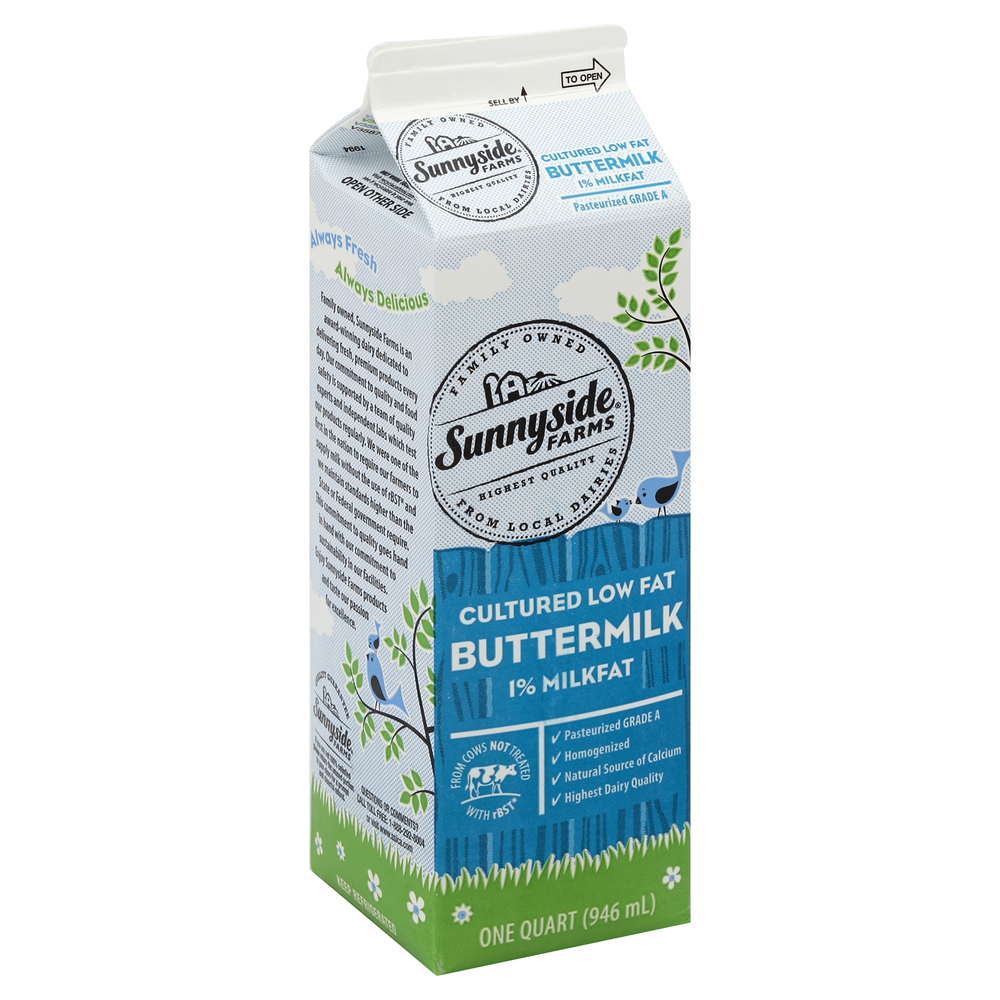 Sunnyside Farms Buttermilk, Cultured Low Fat, 1 MilkfatMain