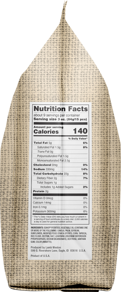 Lamb Weston Fries, Hand Cut Style