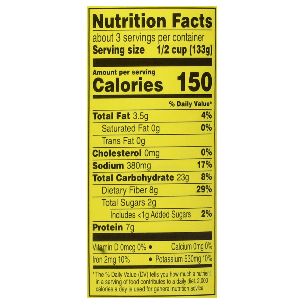Ranch Style Beans Nutrition Facts
