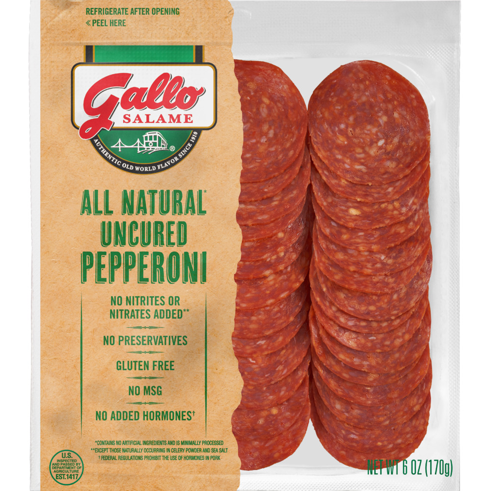 Gallo Deli Sliced All Natural* Pepperoni Lunch Meat, 6 ozMain