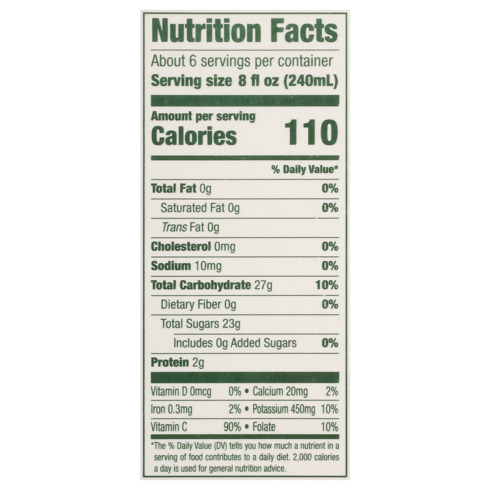 Florida's Natural Orange Juice, Most PulpNutritionFacts