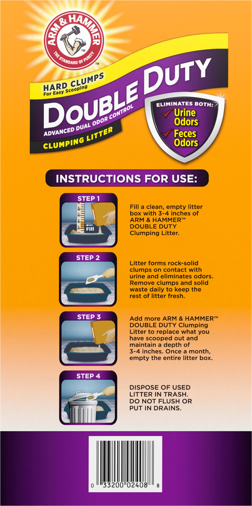 Arm Hammer Clumping Litter Double Duty Scented Largest Size