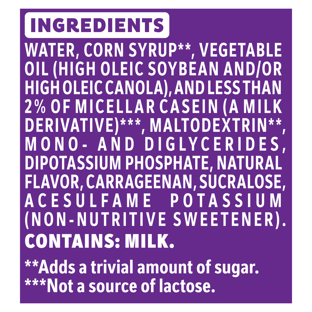 CoffeeMate Coffee Creamer, Zero Sugar, Italian Sweet CremeIngredients