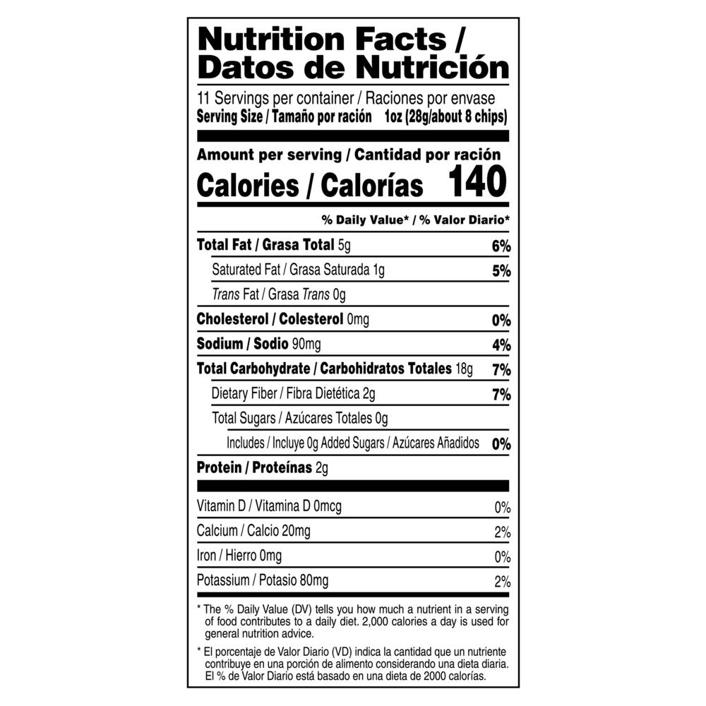 Calidad Tortilla Chips, White Corn-Nutrition-Facts