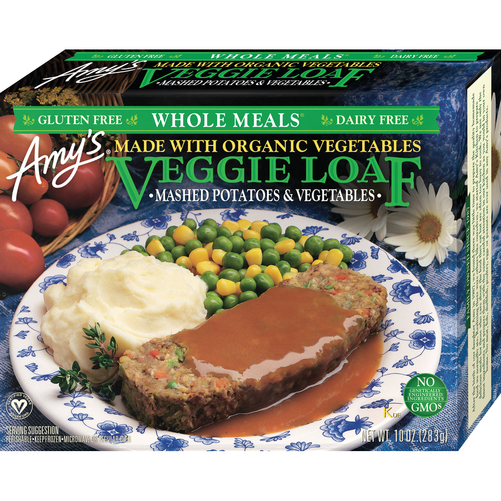 Amy's Whole Meals Amy's Frozen Whole Meals, Veggie Loaf, Vegan, Gluten ...