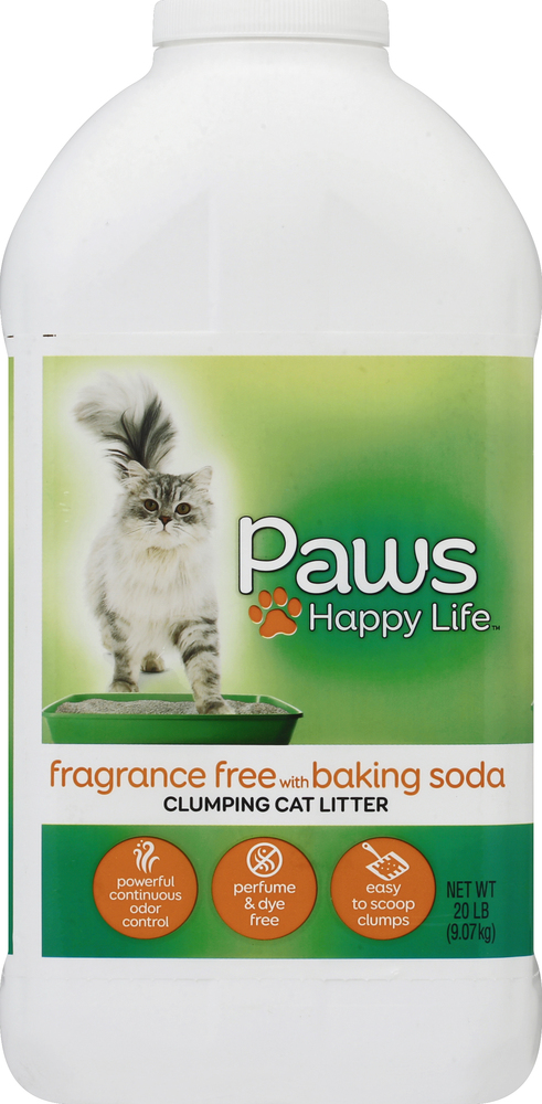 Paws Happy Life Cat Litter Clumping Fragrance Free with Baking Soda