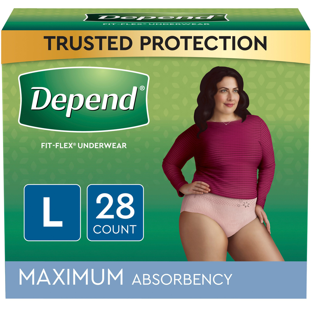 Depend Fresh Protection Underwear, Maximum, Large