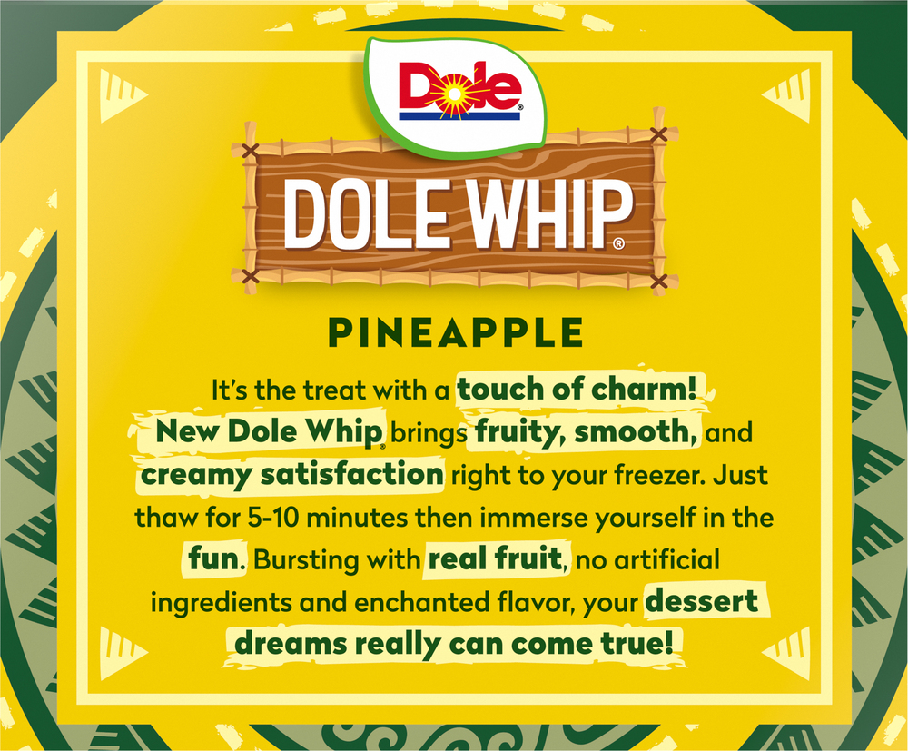 Dole Whip Dole Whip Frozen Treat, PineapplePlanogramBack