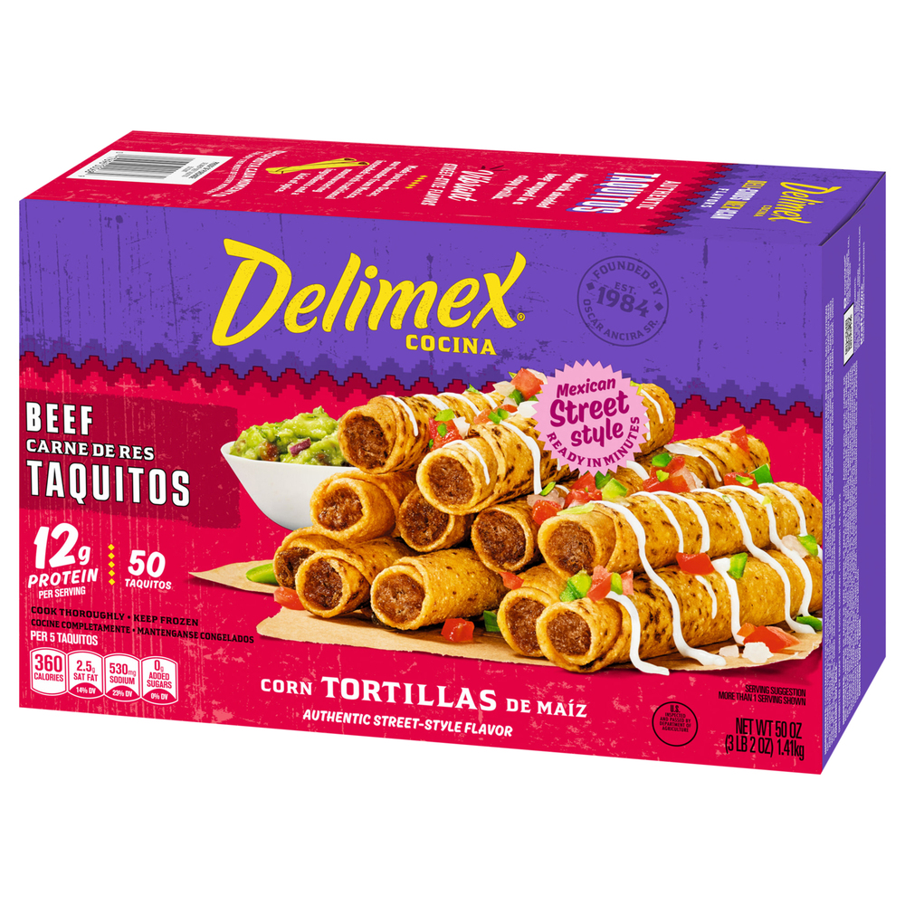 Delimex Taquitos, BeefFrontRightElevated