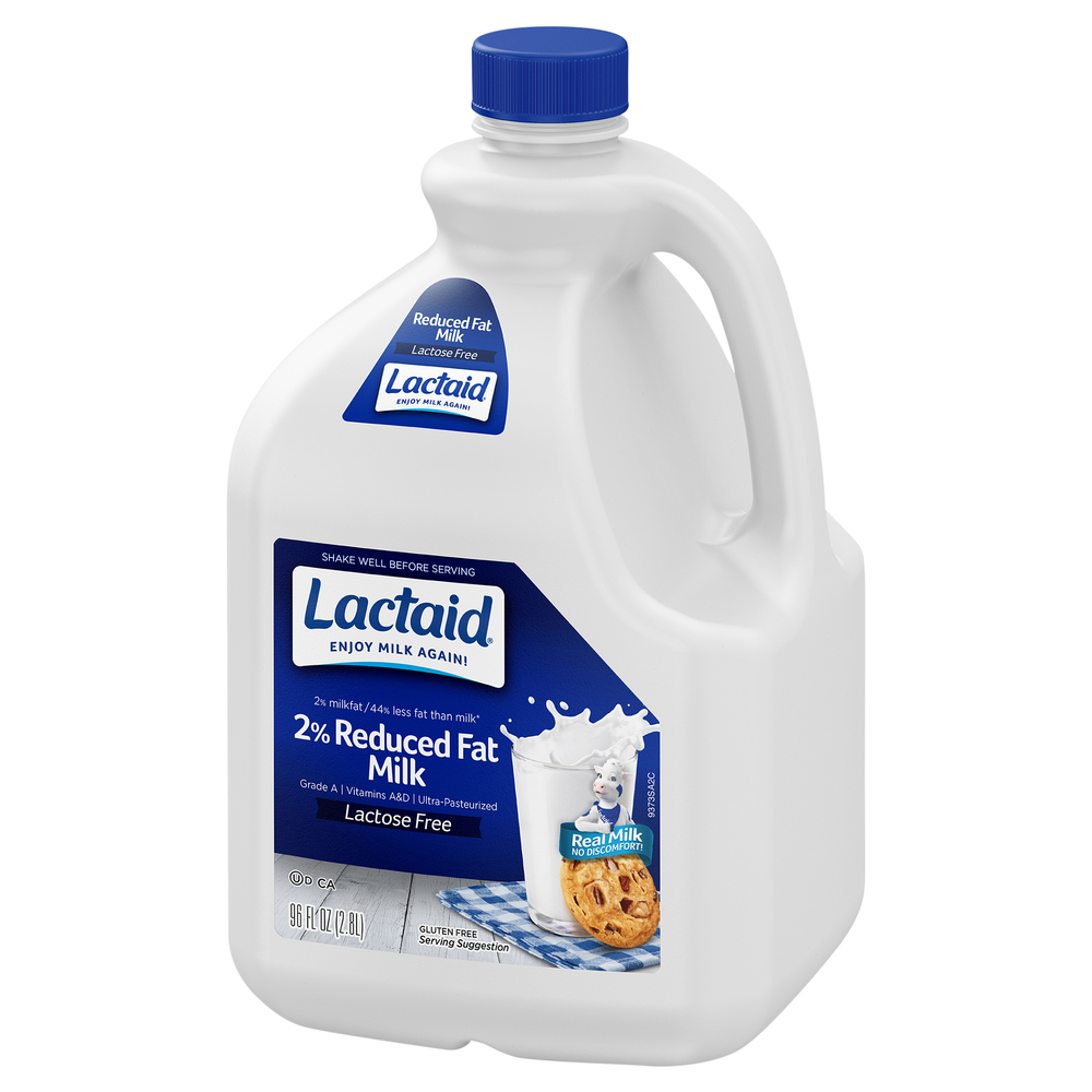 Lactaid Milk, Reduced Fat, 2 MilkfatFrontRightElevated