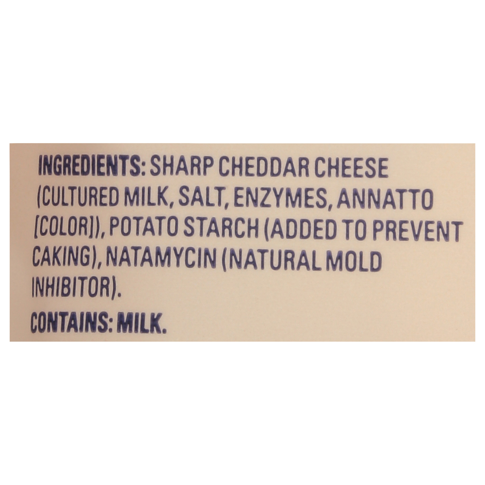 Tillamook Shredded Cheese, Sharp Cheddar, Farmstyle Fine CutIngredients