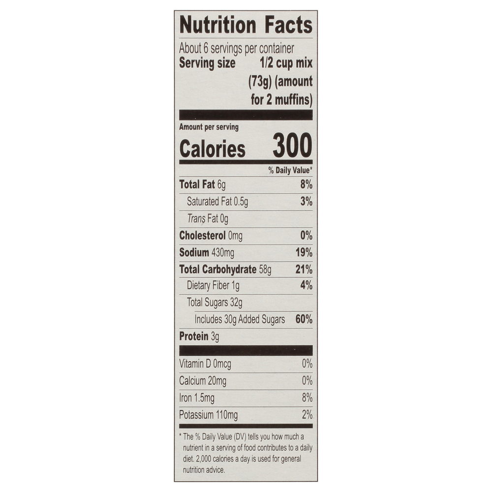 Krusteaz Banana Nut Muffin Mix-Nutrition-Facts