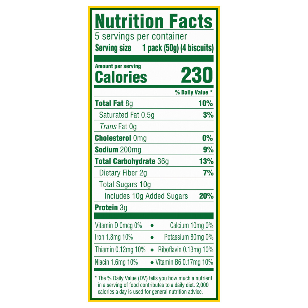 BelVita Breakfast Biscuits Golden Oat Nutrition Facts