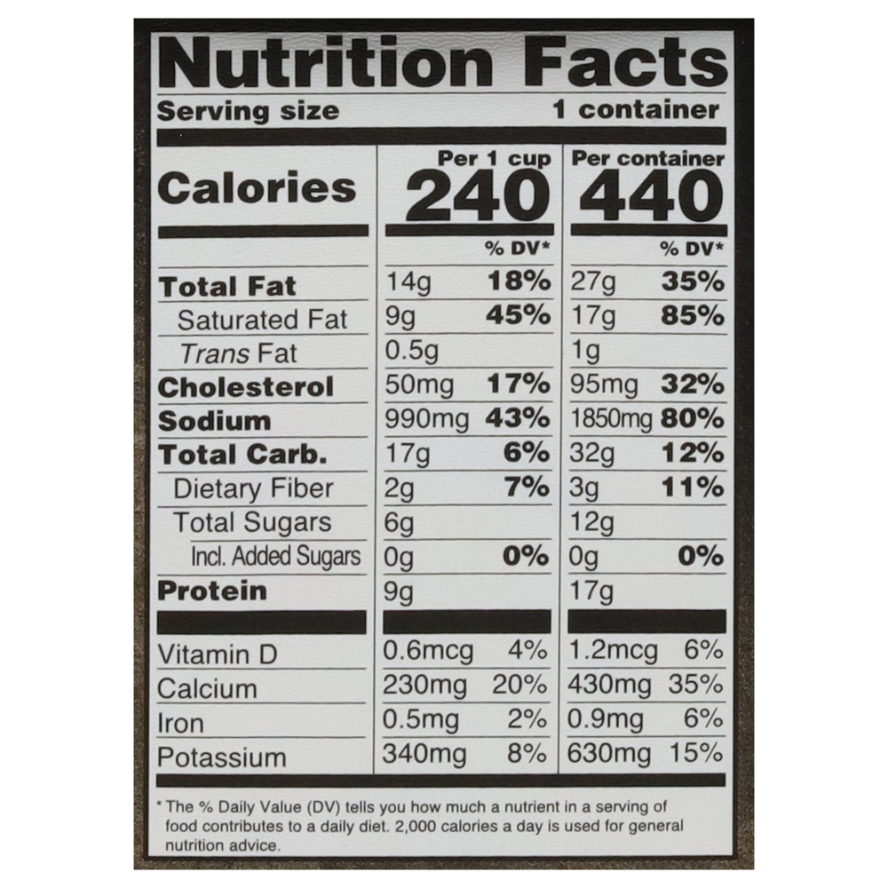 Panera Bread Soup Broccoli Cheddar Nutrition Facts