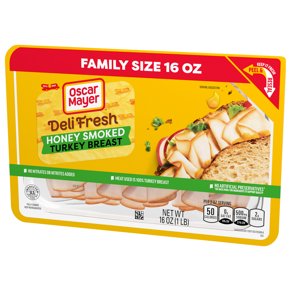 Oscar Mayer Deli Fresh Turkey Breast, Honey Smoked, Family PackFront