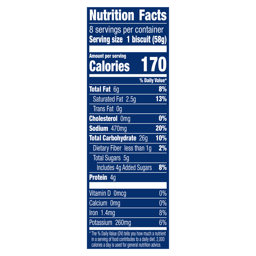 Pillsbury Grands Biscuits Flaky Layers Butter Tastin Nutrition Facts